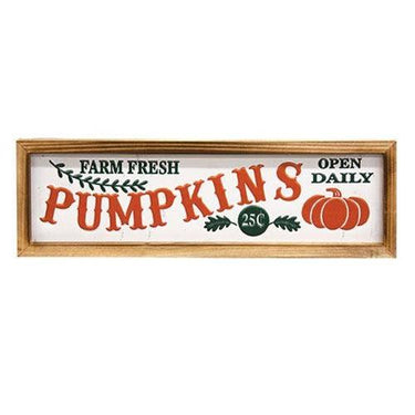 Farm Fresh Pumpkins Embossed Sign - The Fox Decor
